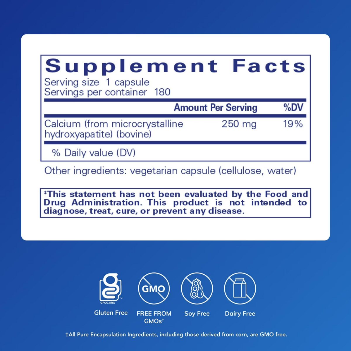 Viên Uống Pure Encapsulations Calcium (MCHA) – Hộp 180 Viên