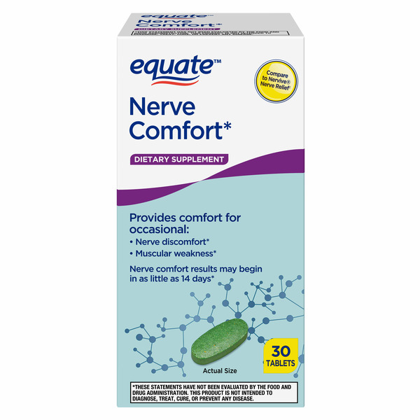 Viên Uống Hỗ Trợ Hệ Thần Kinh Equate Nerve Comfort Dietary Supplement – Hộp 30 Viên