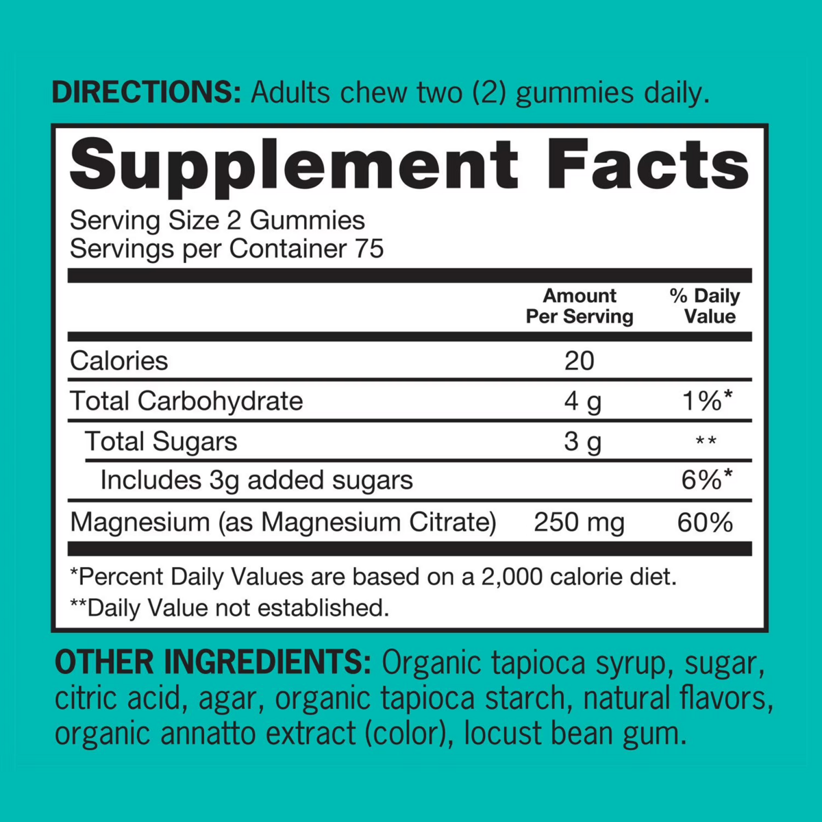 Kẹo Dẻo Magie Qunol Extra Strength Magnesium Citrate Gummies 250mg – Hộp 150 Viên 