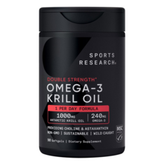Viên Uống Dầu Nhuyễn Thể Sports Research Krill Oil Superba2 1000 mg – Hộp 90 Viên