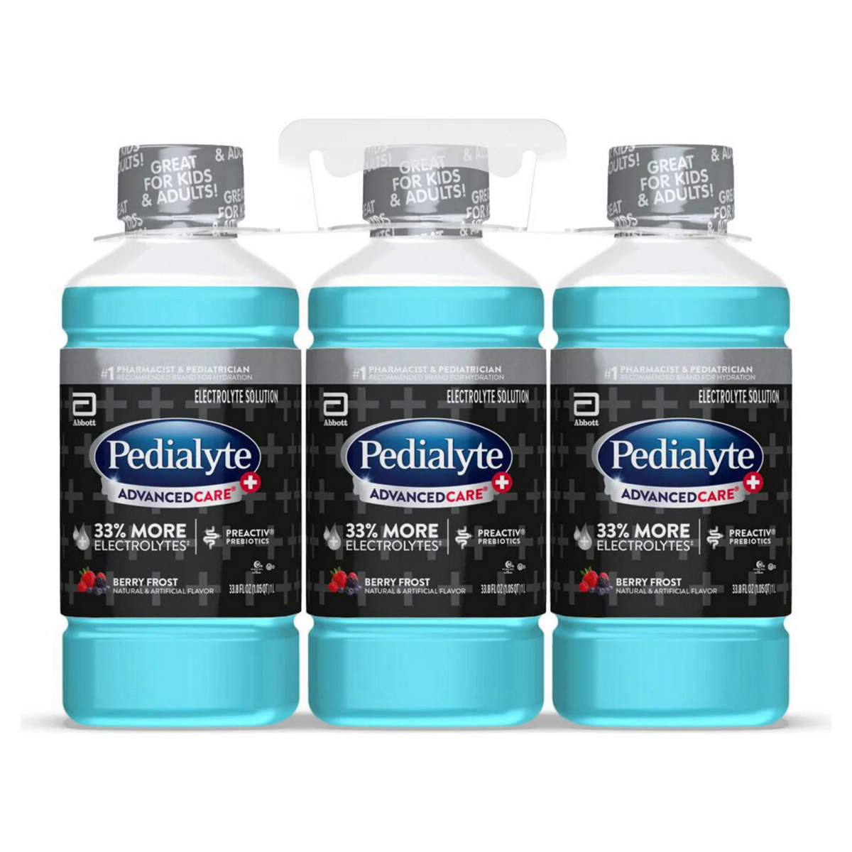 Pedialyte AdvancedCare Plus Electrolyte Solution Berry Frost , 33.8 fl. oz.