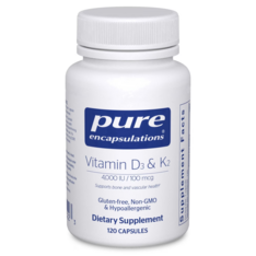 Viên Uống Pure Encapsulations Vitamin D3 + K2 – Hộp 120 Viên