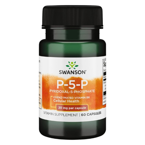 Viên Uống Vitamin B6 Swanson P-5-P (Pyridoxal-5-Phosphate) Vitamin B6 20 mg – Hộp 60 Viên