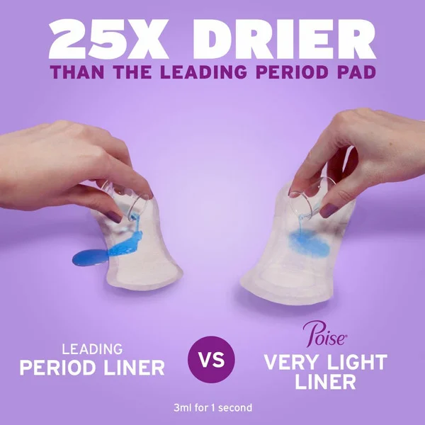 Băng vệ sinh hàng ngày Poise Daily Incontinence Panty Liners Very Light 132 miếng – Giải pháp bảo vệ nhẹ nhàng cho phụ nữ, 132 ct.