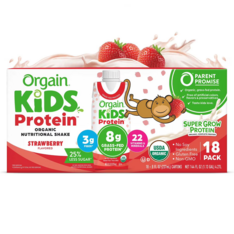 Sữa Dinh Dưỡng Hữu Cơ Vị Dâu Orgain Kids Organic Nutritional Shake Strawberry – Thùng 18 Chai x 8 Oz