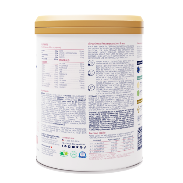 Sữa Bột Kendamil Organic Infant Formula Powder - Lon 28.2OZ