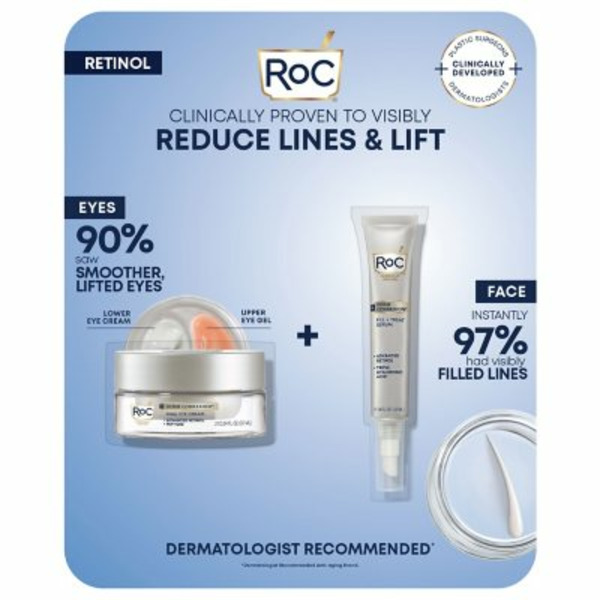 Bộ Sản Phẩm RoC Derm Correxion Dual Eye Cream & Fill + Treat Serum 