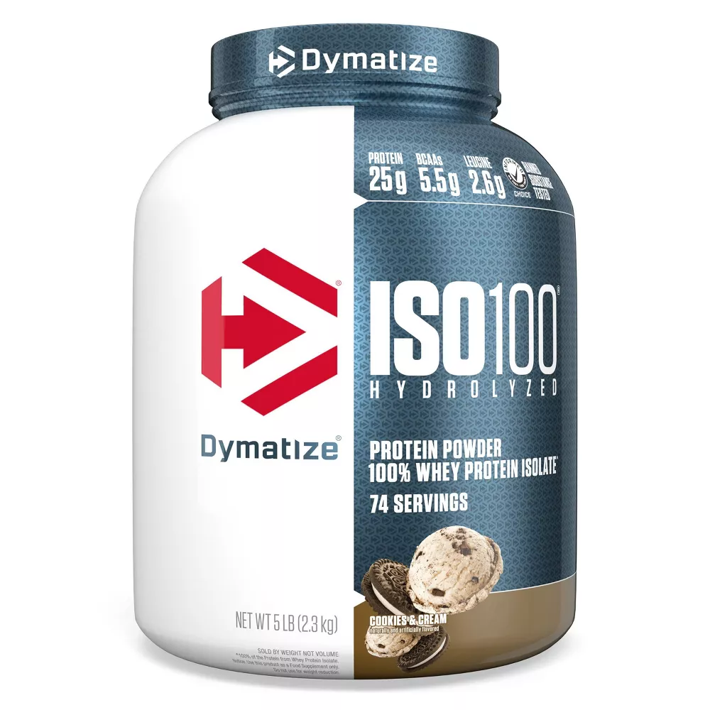 Bột Protein Dymatize ISO100 Hydrolyzed Cookies & Cream Hương Bánh Quy Kem – Hộp 5LB
