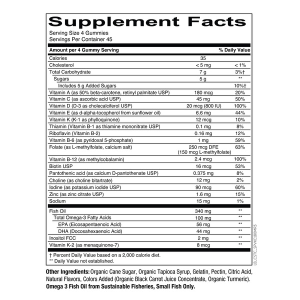 Kẹo Dẻo Vitamin Tổng Hợp SmartyPants Daily Gummy Multivitamin – Hộp 180 Viên