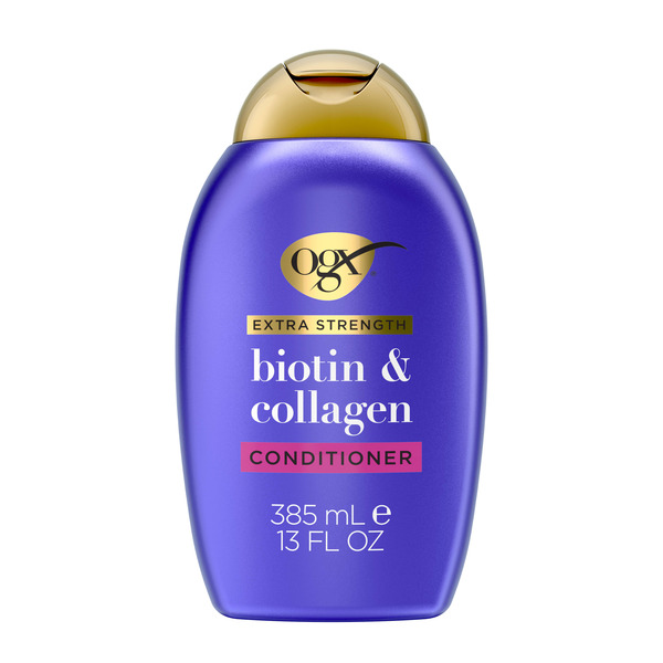 Dầu Xả Hỗ Trợ Dày Tóc, Giảm Xơ Rối OGX Extra Volume Biotin & Collagen Extra Strength Conditioner – Chai 385 ml