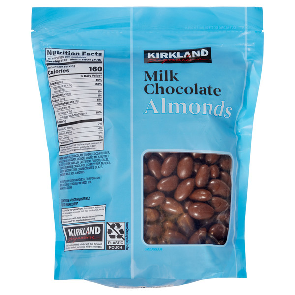 Kẹo Socola Hạnh Nhân Kirkland Signature Milk Chocolate Almonds – Túi 3 lb