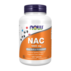 Viên Uống NAC NOW Supplements NAC (N-Acetyl Cysteine) 1000mg – Hộp 120 Viên