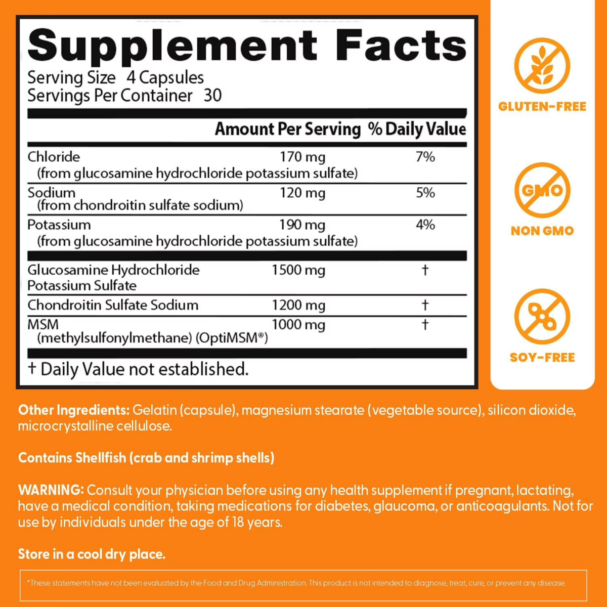 Viên Uống Doctor's Best Glucosamine Chondroitin MSM with OptiMSM – Hộp 120 Viên