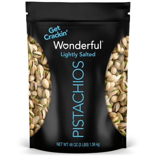 Hạt Dẻ Cười Rang Muối Wonderful Pistachios Roasted and Lightly Salted – Túi 48 Oz