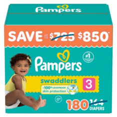 Tã Pampers Swaddlers Diapers Sizes 3 Cho Bé 7-12kg - Gói 180 Miếng