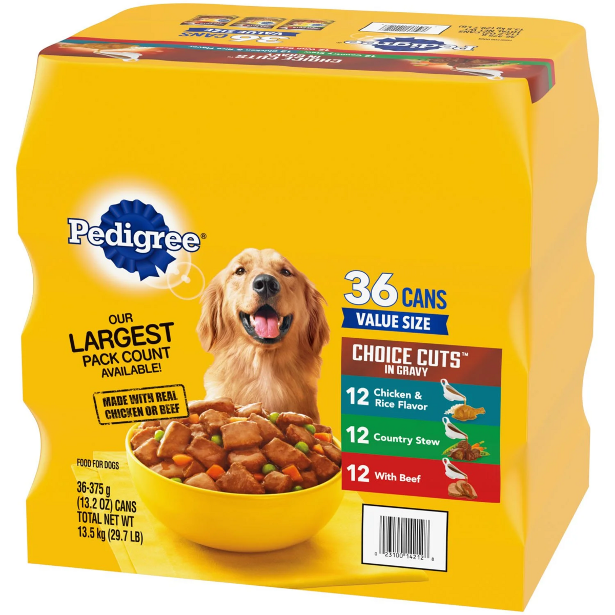 Thức Ăn Ướt Cho Chó Pedigree Homestyle Choice Cuts in Gravy – Vị Đa Dạng 36 lon