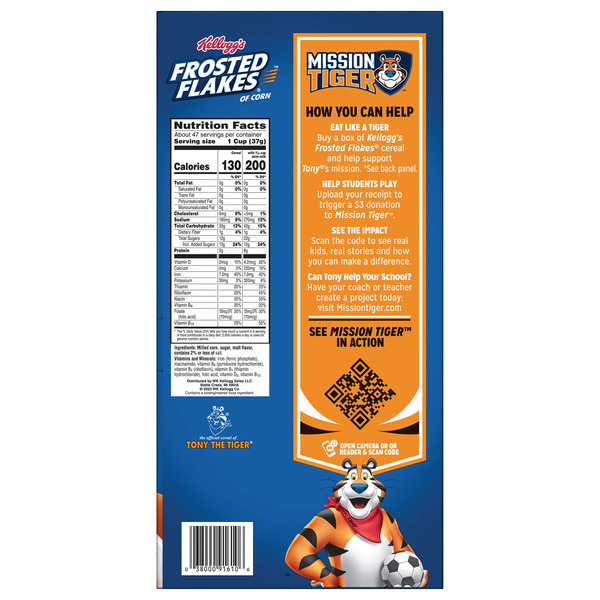Ngũ Cốc Kellogg's Frosted Flakes Cereal – Hộp 2 Túi x 30.95 oz