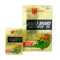 Dầu Gió Vàng Mỹ Eagle Brand Medicated Oil Hộp 12 Chai 24ml